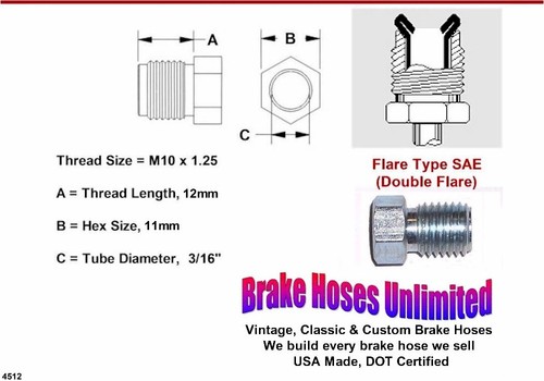 Pack male tube nuts m10 - tube,