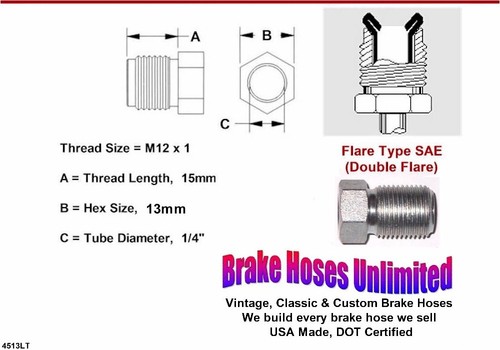 Pack male tube nuts m12 - -,